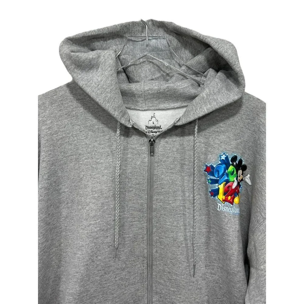 Disneyland Hoodie Full Zip Sweatshirt size L 2012 Mickey‎ and Friends Jacket NWT